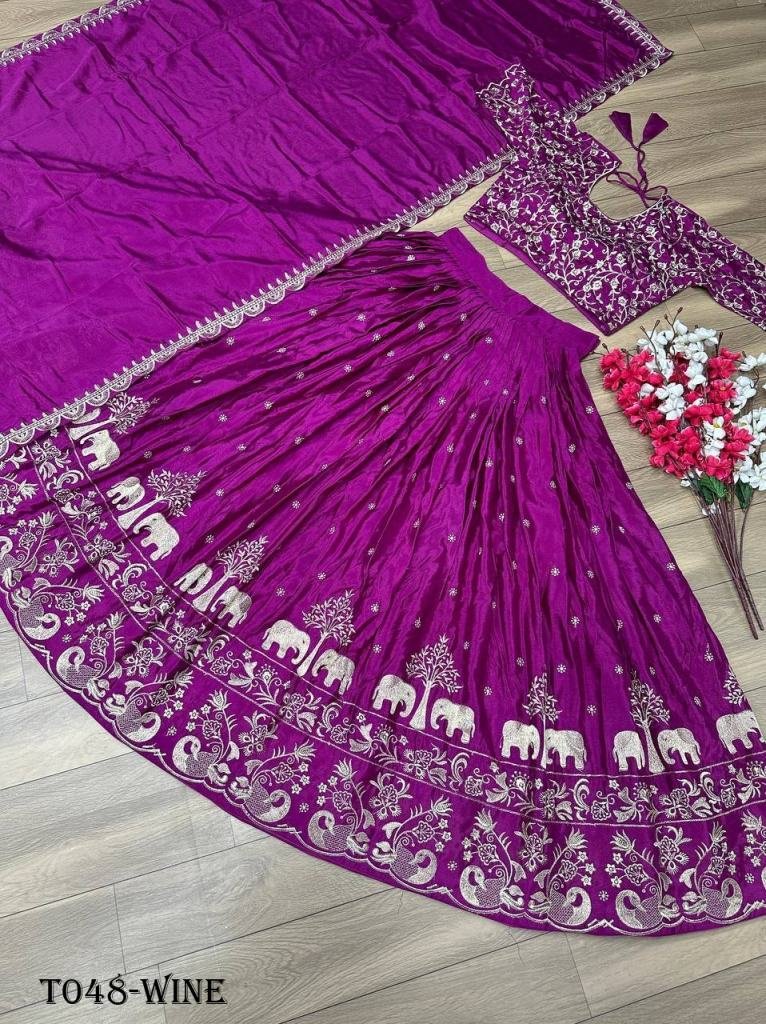 Party Wear Embroidery Chinon Lehenga Choli