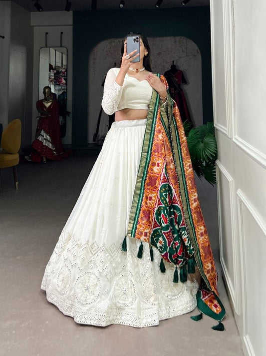 Premium Lehenga With Printed Dola Silk Dupatta
