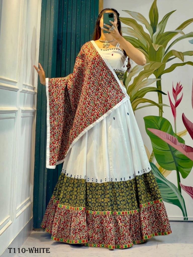 Special Occasions Collection White Muslin Cotton Lehenga Choli