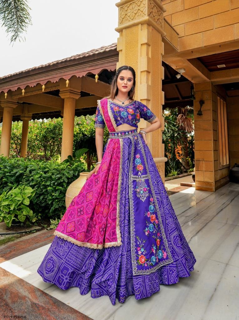 Women Wear Purple Pure Georgette Lehenga Choli