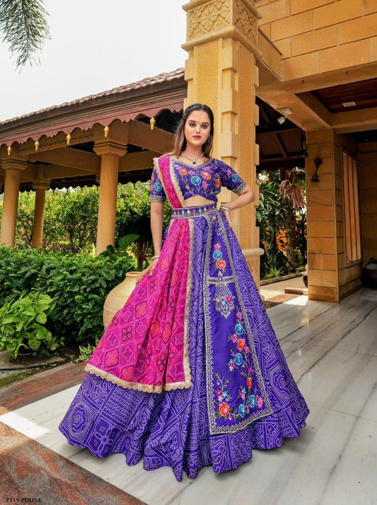 Women Wear Purple Pure Georgette Lehenga Choli